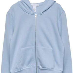 Full Tilt Essential Crop Zip Hoodie Light Blue Sweatshirt Front Zip Closure XS